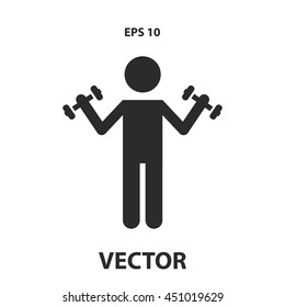 man with dumbbell icon