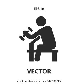 man with dumbbell icon