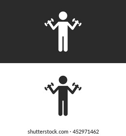 man with dumbbell icon