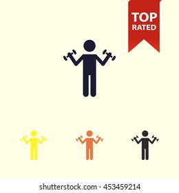 man with dumbbell icon