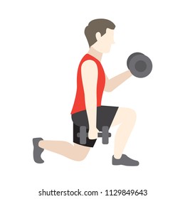 man with dumbbells