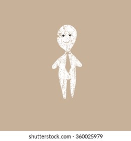 Man dummy icon cartoon stamp