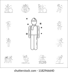 man during a snowfall icon. Winter icons universal set for web and mobile