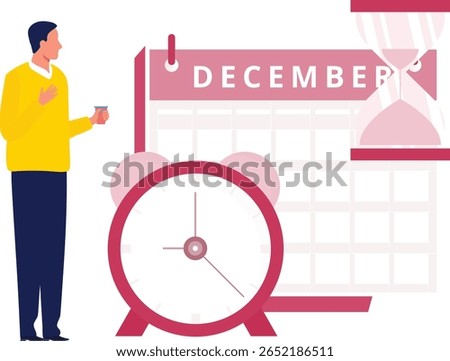 The man eagerly anticipates December's conclusion, longing for the new year's arrival and a fresh start