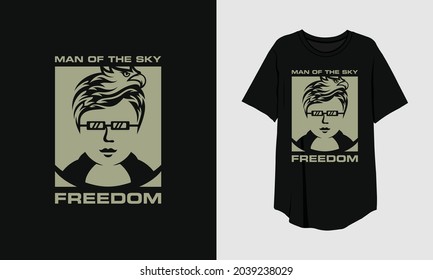 Man Eagle Freedom T Shirt Trendy Design