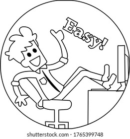 arte en línea de trabajo fácil para hombres