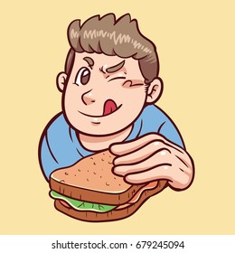 People Eating Fast Food Stock Vectors, Images & Vector Art | Shutterstock