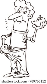 Man eating an apple