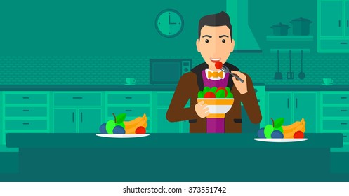 58,495 Man eating salad Images, Stock Photos & Vectors | Shutterstock