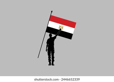 Ilustración vectorial de la República Árabe de Egipto, Ilustración de la República de Egipto, Símbolo de patriotismo y libertad, Símbolo egipcio, África
