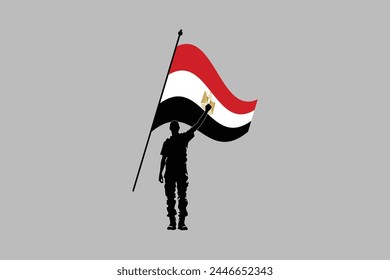 Ilustración vectorial de la República Árabe de Egipto, Ilustración de la República de Egipto, Símbolo de patriotismo y libertad, Símbolo egipcio, África
