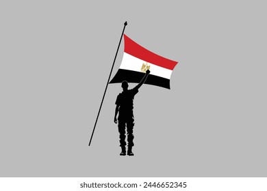 Ilustración vectorial de la República Árabe de Egipto, Ilustración de la República de Egipto, Símbolo de patriotismo y libertad, Símbolo egipcio, África
