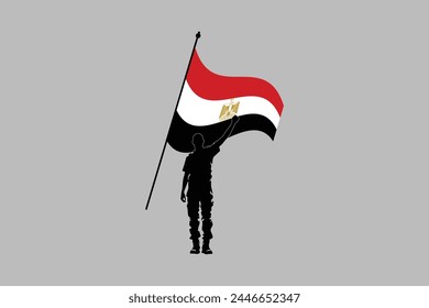 Ilustración vectorial de la República Árabe de Egipto, Ilustración de la República de Egipto, Símbolo de patriotismo y libertad, Símbolo egipcio, África
