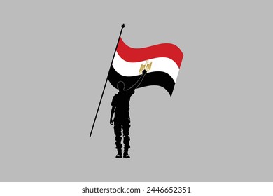 Ilustración vectorial de la República Árabe de Egipto, Ilustración de la República de Egipto, Símbolo de patriotismo y libertad, Símbolo egipcio, África
