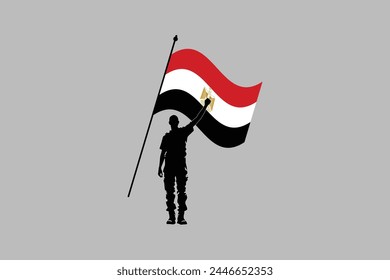 Ilustración vectorial de la República Árabe de Egipto, Ilustración de la República de Egipto, Símbolo de patriotismo y libertad, Símbolo egipcio, África
