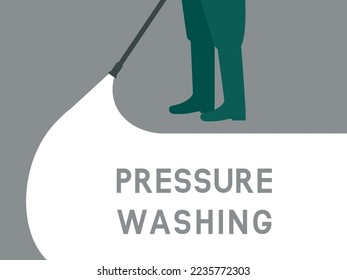 Man with Electric Pressure Washer