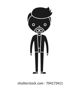 man with elegant clothes icon