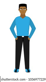 man with elegant shirt and pant style
