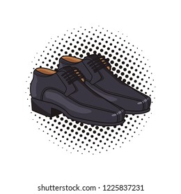 man elegant shoes cartoon
