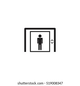 man in elevator icon vector illustration, for web and mobile design