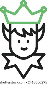 Man Elf icon vector image. Suitable for mobile application web application and print media.