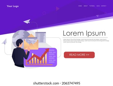 Persönliche E-Mail-Geschäftsdaten in flachem Design