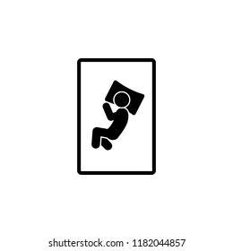 man embryo posture icon. Element of sleeping position illustration. Premium quality graphic design icon. Signs and symbols collection icon for websites on white bakgorund