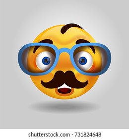 Man emoji character. Isolated vector illustration
