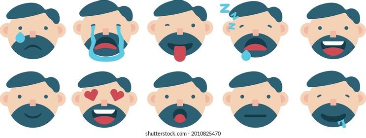 man emoticons with any expression