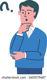 man emotion gesture simple illustration