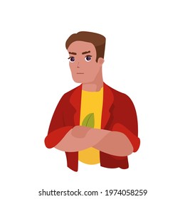 Man. Emotions of a man. The man on a white background.