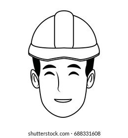 man employee face person character work