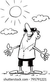 Man enjoys the sun
