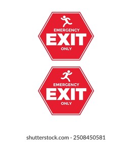 Man enters and exits room door. Entry and exit sign. Vector