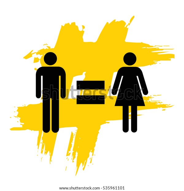 Man Equal Woman Gender Equality Concept Stock Vector Royalty Free 535961101 