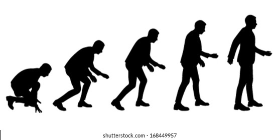 Man Evolution Vector Illustration