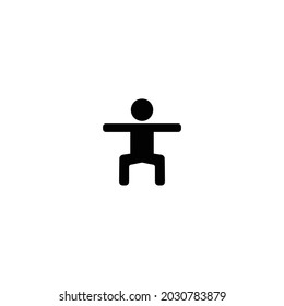 Man Exercising Icon Isolated On White Background