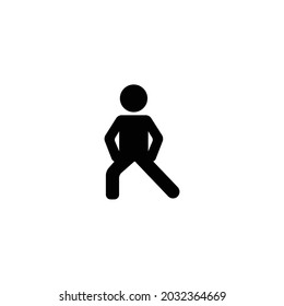 Man Exercising Icon Isolated On White Background