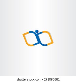 man exercising infinity symbol design