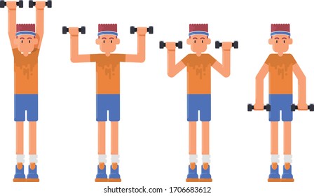 Hombre haciendo ejercicio para mantener su cuerpo saludable en casa