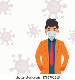 Der Mann erklärt, dass das Corona-Virus für alle gefährlich ist