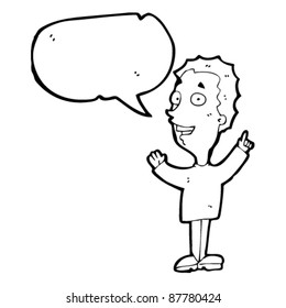 man explaining his idea