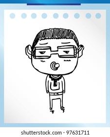 man expression illustration doodle vector