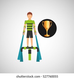 man extreme sport tophy icon vector illustration eps 10