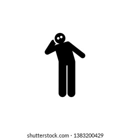 Man, eye, pain icon. Element of cancer icon. Premium quality graphic design icon. Signs and symbols collection icon for websites