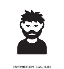 Man face with beard icon. Trendy Man face with beard logo concept on white background from People collection. Suitable for use on web apps, mobile apps and print media.