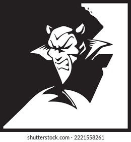 man face black and white illustration vector