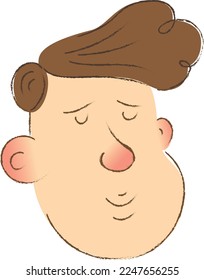 man face with brown hair