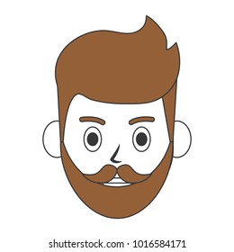 Man face cartoon