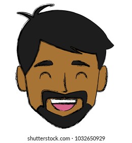 Man face cartoon